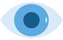目薬タイプの麻酔を点眼し、角膜を3mmほど切開します。